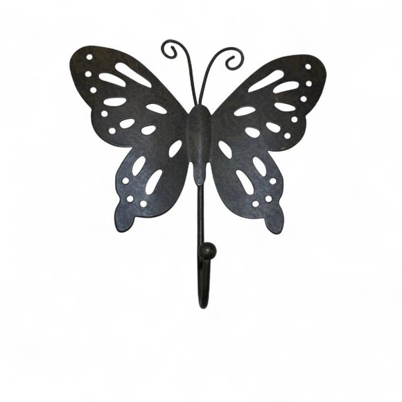 3 Metal Butterfly Decorative Wall Hooks - Picture 6 of 7
